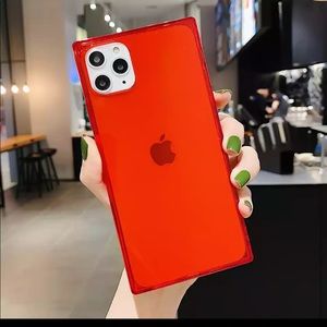 Red iPhone square case